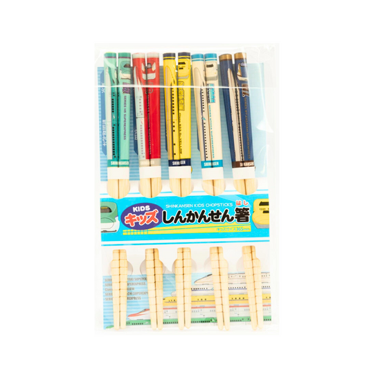 Heso Production Kinder-Essstäbchen mit Shinkansen-Motiven 165 mm – 5er-Set